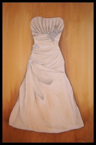 Custom Wedding Gown Painting, Alexis Martinez Puleio