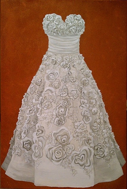 Alexis Martinez Puleio Wedding Dress Painting